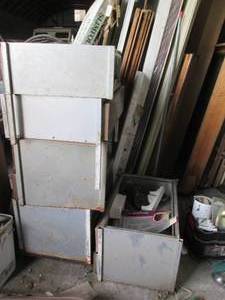 lot 69 image: Vintage metal framed stacking multi...