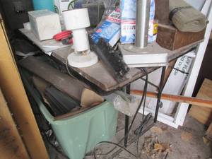 lot 72 image: Vintage 4ft folding banquet table, ...