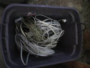 lot 86 image: Unlidded storage tote containing a ...