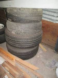 lot 119 image: Variety of car tires both 15 and 17...