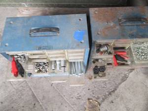 lot 19 image: Pair of multi-drawer benchtop stora...