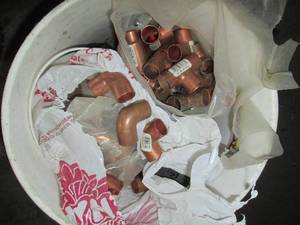 lot 54 image: 5-gallon bucket full of assorted co...