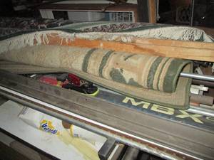 lot 143 image: Floral themed area rugs (unknown ex...