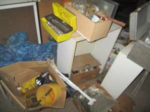 lot 152 image: 2-Laminate shelves, Metal Craftsman...