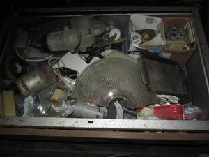 lot 193 image: Metal drawer full of electrical sup...