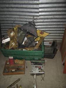 lot 210 image: Large clamshell tote overflowing wi...