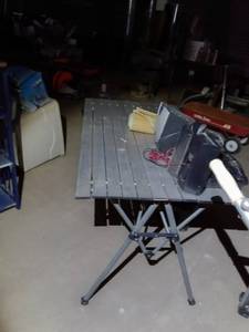 lot 235 image: Folding aluminum garden table