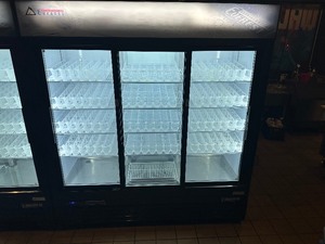 Everest Glass Door Merchandising Refrigerator 69 Cubic Foot