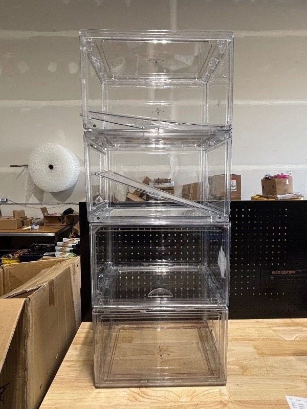 lot 12 image: Stackable Shoe Box Containers