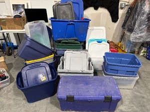 lot 41 image: Large Lot of Totes and Lids