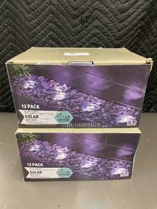 lot 14 image: Set of 24 Solar Deck Lights - LED PathwayBordersDriveway Lights