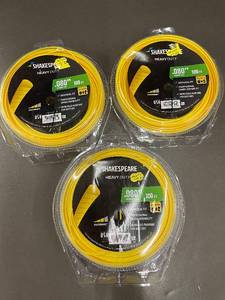 lot 53 image: Lot of 3 Shakespeare Heavy Duty .080 Inch Trimmer Line 100 ft Each