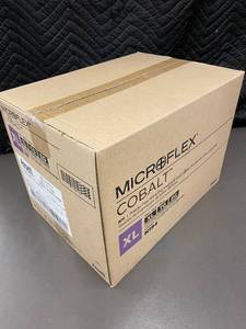 lot 220 image: Case of Microflex Cobalt N19 Powder-Free Nitrile Examination Gloves XL