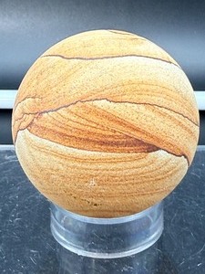 lot 12 image: Beautiful Unique Sandstone Sphere from Arizona 51mm, 173gm  6.1oz.  See description