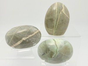 lot 120 image: Garnierite Polished Gallet Lot of 3 506 gm  1 lb 1.1 oz.