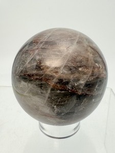 lot 134 image: Awesome Smoky Quartz Sphere 66mm, 467 gm.  1 lb.