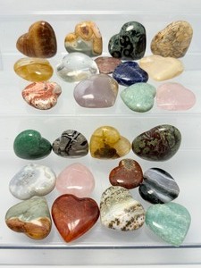 lot 259 image: 12 kilo polished hearts