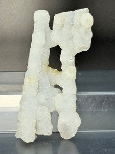 lot 80 image: Very Interesting Botryoidal Chalcedony Stalactite with Druzy from India. 180gm  6.3oz  5