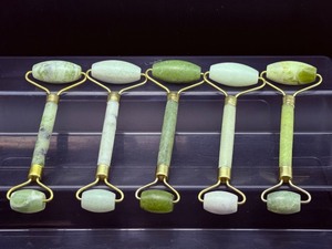 lot 8 image: Jade Facial Rollers Lot of 5 excellent for decreasing under eye puffiness and cooling down a hot flash  Keep in refrigerator for best results.