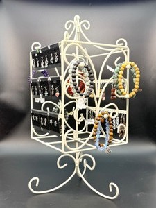 lot 106 image: Vintage Revolving Earring and Bracelet Jewelry Display.  Jewelry not included.  Will be sold separately
