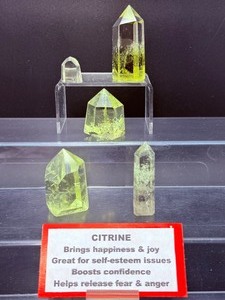 lot 195 image: Citrine Polished Lot of 5 Small Towers    Total Weight 199 gm  7 oz