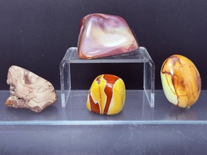 lot 204 image: Mookaite Polished Lot of 4   Total Weight 336 gm  11.8 oz.