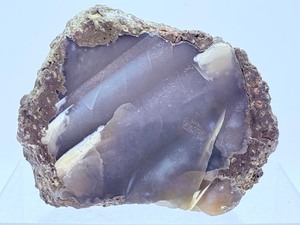 lot 224 image: Polished Blue Banded Agate Nodule 878 gm  1lb 14.9 oz