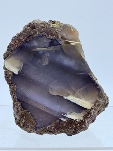 lot 224 image: Polished Blue Banded Agate Nodule 878 gm  1lb 14.9 oz