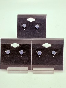 lot 153 image: Set of 3 Sapphire .925 Stud Earrings