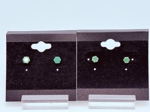 lot 200 image: Lot of 2 Beautiful Emerald .925 Stud Earrings