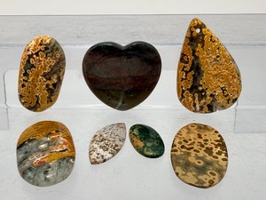 lot 238 image: Ocean Jasper Cabuchon Lot of 10