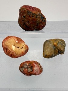 lot 236 image: Bubblegum Agates Lot of 4 215 gm, 7.5 oz.