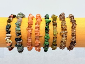 lot 213 image: Gemstone Chip Bracelets Lot of 8