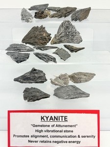 lot 276 image: Black Kyanite Fan Lot Total Weight 363 gm  12.8 oz