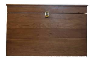 lot 146H image: UL - Wooden Storage Chest with Brass Handles and Interior Divider, Includes Key by Carl Forslund