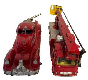 lot 159H image: UL - Set of 2 Vintage Pressed Steel Fire Trucks