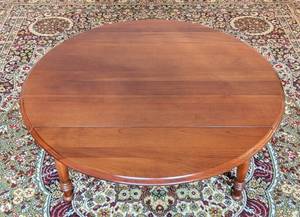 lot 140 image: LR - Vintage Carl Forslund Round Drop-Leaf Coffee Table
