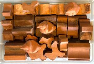 lot 235H image: Collection of Italian Terracotta Mini Bricks and Bird Figures