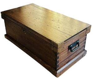 lot 69CC image: FR - Antique Wood Tool Chest