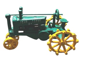 lot 90C image: FR - Vintage John Deere Cast Iron Toy Tractor 8 Inch