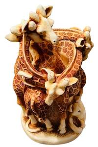 lot 91C image: FR - Harmony Kingdom Giraffe Family Trinket Box Figurine with Box