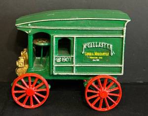 lot 118C image: LR - Cast Iron McAllaster General Merchandise 1907 Wagon Bank