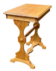 lot 222H image: G - Antique Wooden Side Table with Ornate Base