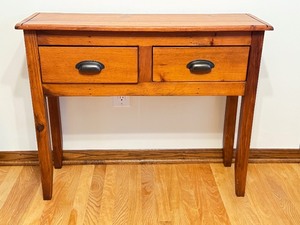 lot 41C image: DR - Wooden Console Table with 2 Drawers