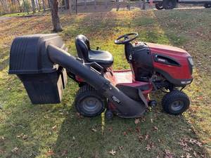 lot 1 image: Craftsman YTS4000 24HP Riding Lawn Mower with Bagger Attachment