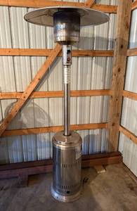 lot 5 image: Stainless Steel Outdoor Patio Propane Heater with Wheels