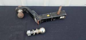 lot 17 image: CURT Trailer Hitch Ball Mount with Two Balls and Hardware