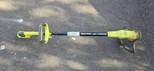 lot 20 image: Ryobi 18V Lithium Cordless String Trimmer with Adjustable Cutting Width