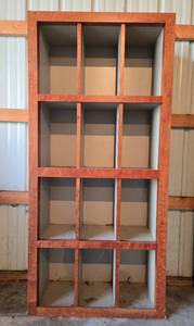lot 43 image: Wooden 10-Cube Bookshelf Storage Organizer 66x31x13 Inches