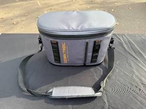 lot 67 image: Ozark Trail Soft Sided Gray Cooler Bag with Shoulder Strap